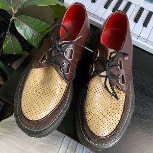T.U.K. genuine leather platform creeper shoes